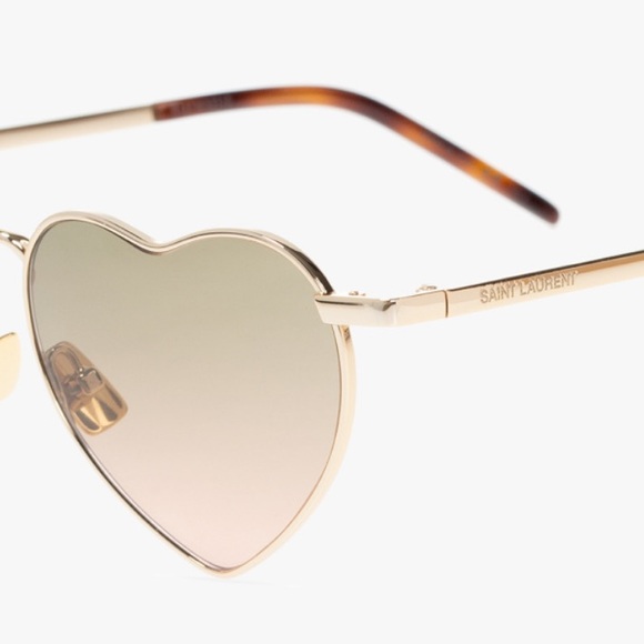 SAINT LAURENT ‘SL 301 LOULOU’ SUNGLASSES Gold Brown - Picture 3 of 8